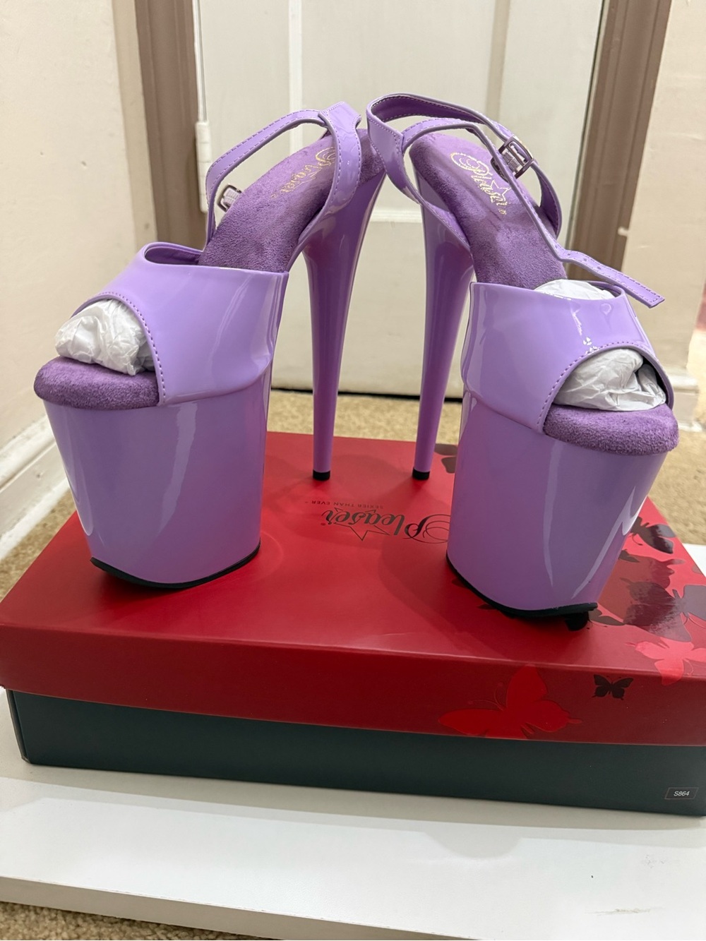 Pleaser Lavender High Platform Stiletto Sandals